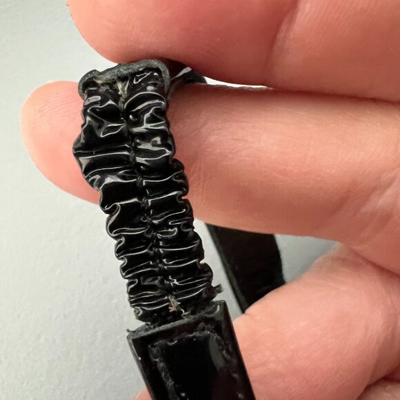 Butter Black Patent Leather Italian Leather‎ Slingback Pump Pointed Toe Heels - Picture 3 of 10